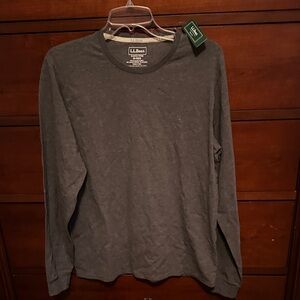 L.L. Bean Men's Charcoal Long Sleeve Tee